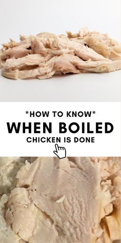 how to know when boiled chicken is done and what it's good to eat