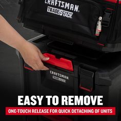 the craftsman's tool box is open and ready to be used