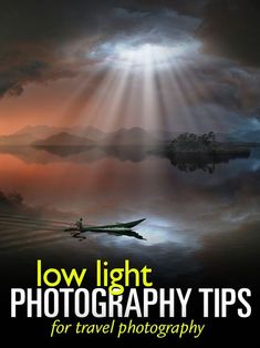 the cover of low light photography tips for travel photography