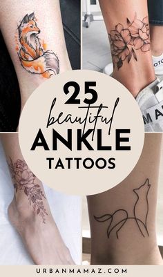 Looking for beautiful ankle tattoos? Check out these 25 amazing ankle tatto ideas to inspire your next ink. Back Of Ankle Floral Tattoo, Ankle Feet Tattoos For Women, Rose Ankle Tattoos For Women Wrap Around, Ladies Ankle Tattoos, Boho Ankle Tattoo, Women’s Ankle Tattoo Ideas, Daisy Ankle Tattoos For Women, Women’s Ankle Tattoo, Small Ankle Tattoos For Women Meaningful