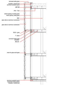 an architectural drawing showing the details of a building