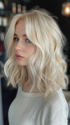 30 Mesmerizing Blonde Hair Color Ideas Cold Tone Hair Color, Cool Toned Blonde Hair Pale Skin, Platinum Blonde Hair Styles, Warm Platinum Blonde Hair, Nordic Blonde Hair, Cold Blonde Hair, Bright Dimensional Blonde, Cool Blonde Hair Color, Cool Tone Blonde