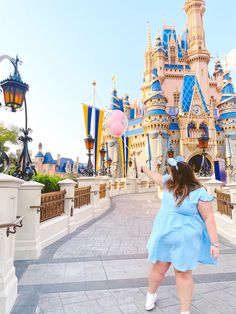 girl in a blue dress and white sneakers stands in front of Cinderella castle holding a pink balloon Disney Castle Photo, Disney World Aesthetic, Genre Of Music, Castle Photo, Aesthetic Disney, World Aesthetic, Disney Photo Ideas, Disney Castle, Music Is