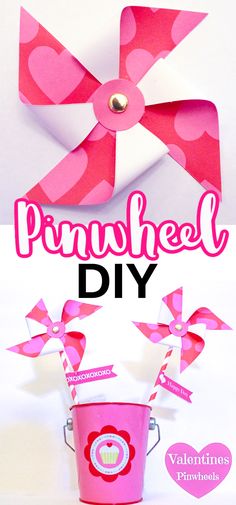 valentine's day printable cupcake pinwheel diy