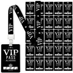 black and white luggage tags with the words,'visa pass'printed on them