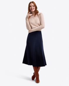 Midi Skirt Outfits With Midi Skirts, Hoi An Tailor, A Line Skirt Outfits, Maxi Skirt Spring, Skirts Ideas, Womens Pleated Skirt, Godet Skirt, V Necks, Work Skirt