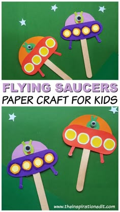 paper craft for kids to make flying saucers