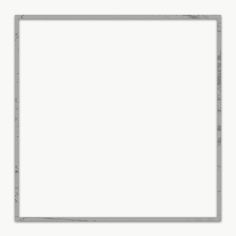 an empty white square frame on a white background