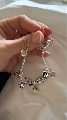 Pandora Jewelry Aesthetic, Pandora Bracelet Aesthetic, Pandora Aesthetic, Pandora Silver Bracelet, Charm Bracelet Pandora, Pandora Charms Bracelet