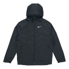 Nike Essential Sports Training Hooded Jacket Black CV7428-010 (Men's/Gift Recommend) Nike Rain Jacket, Nike Windbreaker, Casual Jackets, Sports Training, Nike Sports, Sport Man, Stylish Sneakers, Casual Jacket, Windbreaker Jacket