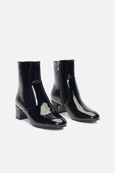 black Black Heel, Cute Boots, Goods And Service Tax, Boots Ankle, Cool Boots, Goods And Services, Black Heels, Vegan Leather, Ankle Boot