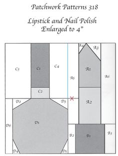 the pattern for patchwork patterns is shown