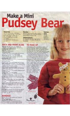 Kimberbear Free Pattern, Care Bear Knitting Pattern, Paddington Bear Knitting Pattern, Easy Toys, Build A Bear Knitting Patterns, Bertie Bear Knitting Pattern, Pudsey Bear, Bear Knitting Pattern