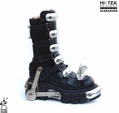 This design is MADE TO ORDER. It is made sepecial for the movies and music vedios. Leather Boots With Rivets For Cosplay, Leather Edgy Moto Boots For Cosplay, Edgy Leather Moto Boots For Cosplay, Sci Fi Boots, Punk Fashion Diy, Magic Clothes, Gothic Mode, Emo Girl, Kawaii Shoes