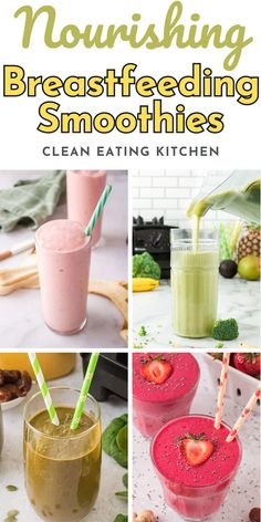 the cover of nourishing breastfeeding smoothies clean eating kitchen