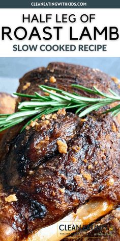 HALF LEG OF ROAST LAMB RECIPE Slow Cooker Leg Of Lamb, Crockpot Lamb, Leg Of Lamb Recipe, Lamb Leg Recipes, Crispy Roast Potatoes, Roast Lamb Leg, Roast Lamb, Leg Of Lamb