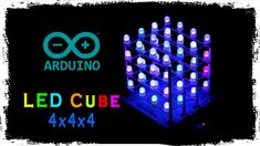 the led cube is 4x4x4 and has four different colors on it