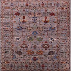 This rug is simply thrown in the washing machine. Lay flat it to dry, and enjoy your fresh and clean rug! Bungalow Rose Rug Size: Square 3' | Blue;brown;red Square 3' Area Rug - Bungalow Rose 100% Machine Washable Midcentury Modern 2399 Area Rug 36.0 x 36.0 x 0.08 in whitePolyester / Chenille | Wayfair Statement Rug Bedroom, Purple And Green Rug, Purple Rug Living Room, Mid Century Modern Rug, Purple Area Rug, Rose Rug, Brown Color Palette, Rug Colors, Purple Area Rugs