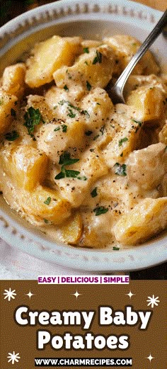 Creamy Baby Potatoes Recipes With Small Potatoes, Dutch Potatoes Recipes, Baby Potatoes In Oven, Little Potatoes Recipe, Baby Potatoes Recipes, Bloomin Baked Potato Recipe, Creamer Potatoes Recipes, Shrimp Mushroom Pasta, Smoked Sweet Potatoes