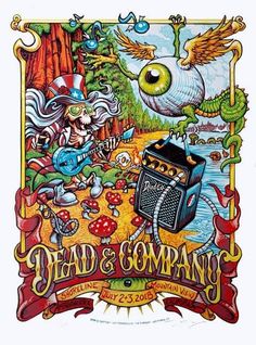 an image of a poster for dead and company, which is on display at the festival