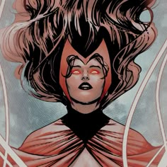 an illustration of a woman with her hair blowing in the wind and red eyeshades