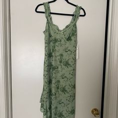 Sage Green Dress, Size Medium, Bought From Discovery. Never Worn! Sage Green Floral Dress, Sage Green Dress, Sage Green Floral, Sage Dress, Green Floral Dress, Sage Green, Green Dress, Floral Dress, Midi Dress