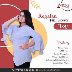 Looking for Regalan full sleeve top for women? This full sleeves makes the lady look with a striking body figure which suits to you. Shop now from Nick's Design at discounted price and get bigger savings on it. Buy Now from Below Link: https://bit.ly/3EbqZAY ☎️ Call: 062831 27206 🌐 Visit: https://thenicksdesign.com 📧 Email: info@thenicksdesign.com 🏠: Address: 13 New Anand Nagar, Maqsudan Jalandhar, Punjab region, India 144027 #fullsleeves #fashion #festivalfashion #shirts #printed Full Sleeves Top, Full Sleeve Top, Body Figure, Crop Top Shirts, Sleeves Top