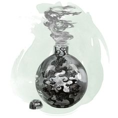 Eversmoking Bottle - Magic Items - D&D Beyond Ghost Of Saltmarsh, Shield Fantasy, Magic Artifacts, Magical Artifacts, Dnd Things, The Blacksmith, Alchemy Art, Dnd Inspiration, Dnd Races