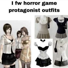 Fatal Frame Outfits Ideas, Female Horror Game Protagonist Outfits, Horror Protagonist Outfit, Game Protagonist, Estilo Hippy, Fatal Frame, Female Protagonist, Ice Breaker