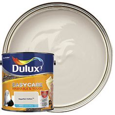 dulux easy care washable and tough coat paint in white, 2 5l