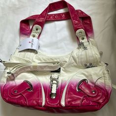 New Never Used White Shoulder Bag For Spring Errands, Casual White Satchel With Zipper Closure, Casual White Satchel For Errands, Trendy White Satchel With Zipper Closure, White Satchel For Spring Errands, White Spring Satchel Shoulder Bag, White Bags With Zipper Closure For Spring, White Bag With Zipper Closure For Spring, White Satchel With Zipper For Daily Use