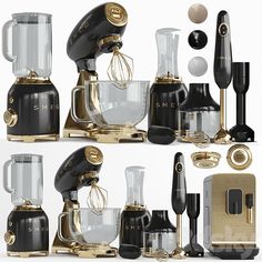 3d models - download 3dsky.org Kitchen Appliances Ideas, Kitchen Cabinet Colours, Black And Gold Kitchen, Cabinet Colours, Modern Kitchen Cabinet, Kitchen Appliance Set, Stylish Room Decor, Kitchen Decor Collections