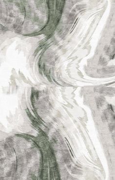 an abstract painting with green and white colors on the surface, in shades of gray