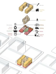 a diagram showing the various parts of a building