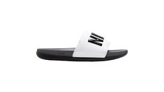 The NIKE Men's OffCourt slide is a lightweight sandal with a classic logo embellished on the strap to give you style and comfort all day. Design: classic logo embellished on the strap. In-shoe comfort: contoured footbed cradles the foot while dual-density foam adds amazing cushion underfoot. Soft strap and binding on the upper ensure top-of-the-foot comfort. Deep flex grooves bend with your foot for a natural feel. Contouring at the toe provides additional support. | NIKE Men's OffCourt Slides 9 | Dick's Sporting Goods Mens Slides, Classic Logo, Comfortable Shoes, Nike Men, Binding, Slides, Shoes Mens, Men's Shoes, Multi Color