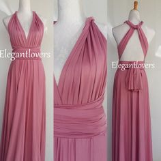 Elegant Bridesmaid Dress is simply gorgeous yet elegant and beautiful.  It's convertible, adjustable, and flexible dress which you may create multiple stylish looks. It can be done as quick as few minutes time. The good quality of the material used, jersey. You can feel the softness and comfy of the fabric.All the dresses are made to order. Thus, it's suitable for any type of body size. Bridesmaid dress is available to order in a good amount of number or high quantity.  Kindly email me if you ha Multi-way Bridesmaid Dresses, Infinity Dress Ways To Wear, Infinity Dress Styles, Vestido Convertible, Infinity Dress Bridesmaid, Dress Bridesmaids, Multi Way Dress, Prom Dress Plus Size, Elegant Prom