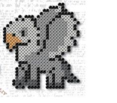 a cross stitch pattern with an eagle on the front and back of it's face