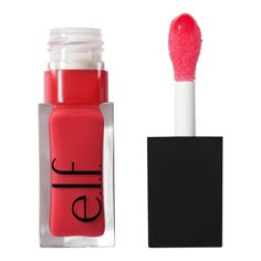 e.l.f. Glow Reviver Lip Oil - Red Delicious - 0.25 fl oz Red Lip Oil, Hydrating Lip Oil, Tinted Lip Oil, Lip Gloss Balm, Beeswax Lip Balm, Glam Gifts, Lip Gloss Colors, Natural Lip Colors, Elf Cosmetics