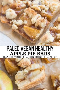 an image of pale vegan healthy apple pie bars