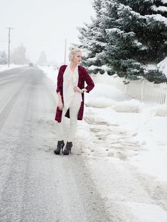 Maroon, Wine, Scarlet, or  Bordeaux, this color makes me weak in the knees.  Outfit details from Whippy Cake Hairdo Wedding, Layered Look, Scarlet