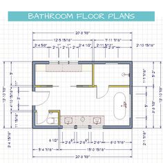 the floor plan for a bathroom with blueprints on it and measurements in front