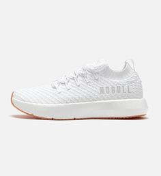 Women's White Drive Knit Shoes | NOBULL No Bull Shoes, White Gym Shoes, Best Workout Shoes, Lifting Shoes, Running Cross Training, White Gym, Train Activities, Free Weights, Weight Lifting Women