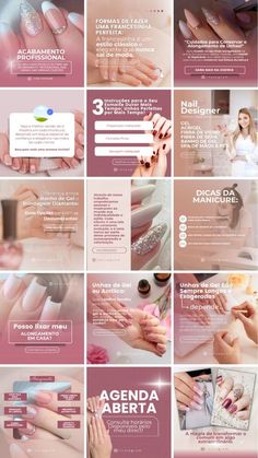 a series of photos showing different types of manicures and how to use them