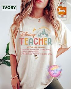 Disney Teacher Gifts, Teacher T-shirts, Disney Teacher Shirts, Daycare Shirts, Disney Teacher, Funny Teacher Shirts, Teacher Morale, Teacher Definition, Funny Disney Shirts