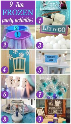 frozen birthday party activities and decorations