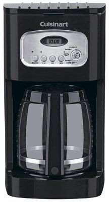 the cuisinet coffee maker is black and silver