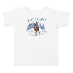 Let it snow! Short sleeve t-shirt for toddler and kids. - TeesForToddlersandKids -  t-shirt - christmas Family Sweatshirts, Prepare For Christmas, Forest Deer, Christmas Traditions Family, Christmas Message, Cute Matching, Christmas Messages, Family Picture, Fun Sweatshirts