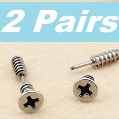 two pairs of screws with the words 2 pairs