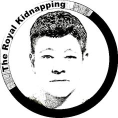 the royal krapping logo with a man's face in black and white