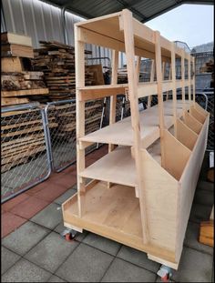 the shelves are made out of plywood